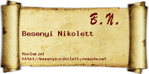 Besenyi Nikolett névjegykártya