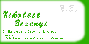 nikolett besenyi business card